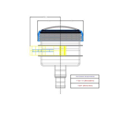 Koelwaterfilter &Oslash;32-38mm Quick Fit, met wandhouder en doorzichtig deksel 300l/min - 483610 01 72dpi - 483610