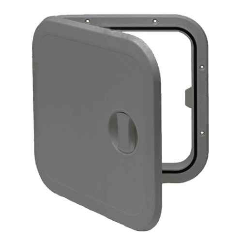 Plastic Hatch, 373x373mm, 180&deg;, Removable, Grey - 484163 g - 484163/G