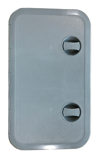 Kunststof Luik, 243x606mm, 2x sluiting, 180&deg;, grijs - 484166 g - 484166/G