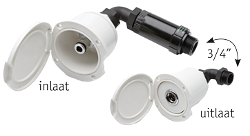 , Cabinet With Water Inlet Or Outlet, Inlet, Chromed Plastic - 484253 - 484263