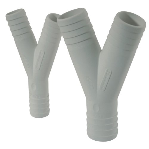 Kunststof 3-weg slangconnector, &Oslash;25x25x25mm, wit - 486651 72dpi - 486651