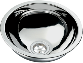 RVS fonteintje, rond, uitwendig &Oslash;330mm, diepte 150mm - 488001 72dpi - 488017