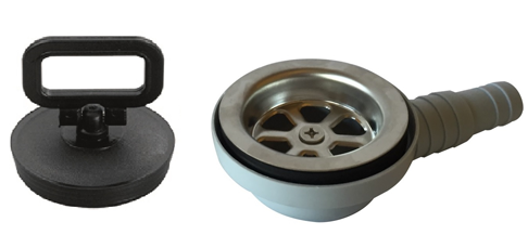 Plastic 90&deg; Waste Pipe For Sink, With Stainless Steel Strainer & Plug 20mm And 25mm - 488024 72dpi 1 - 488034