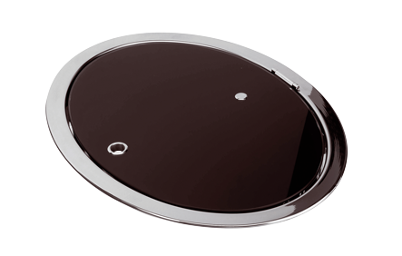 Niro Sp&uuml;llbecken, Ovales, Mit Rauchglasdeckel, 510x390x150mm - 488035 01 72dpi - 488035