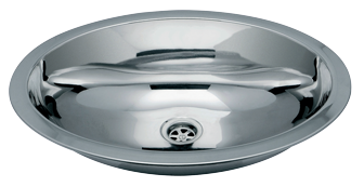 Niro Sp&uuml;lbecken, Oval, Au&szlig;enma&szlig; 510x390mm, Tiefe 167mm - 488051 72dpi - 488051