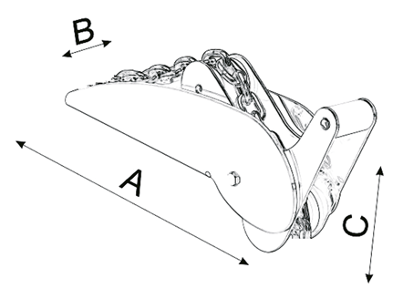 RVS Ankerrol, A=495mm, B=90mm, C=150mm (kantelbaar, tot 20kg) - 489072 01 72dpi - 489072