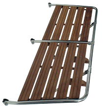 Stainless Steel Transom Platform With Teak Wood, 1500x550mm, 2x Outrigger, Tube &Oslash;25mm - 494051 72dpi - 494051