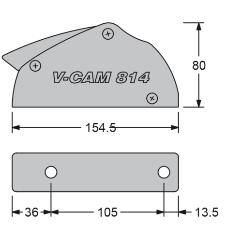 Antal  Valstopper V-CAM 814, double, lijn &Oslash;8-10mm, breedte 65mm, gewicht 1,1kg - 509121 01 72dpi - 509121
