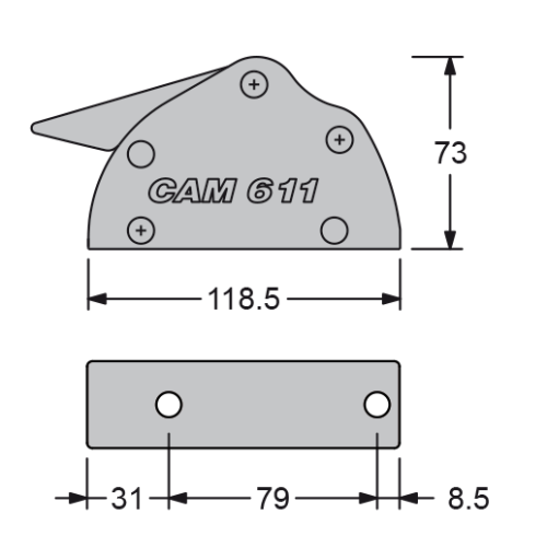 Antal Fallenstopper Cam 611, Triple, Leine &Oslash;6-11mm, Breite 91mm, Gewicht 0,90kg - 513130 01 72dpi - 513130