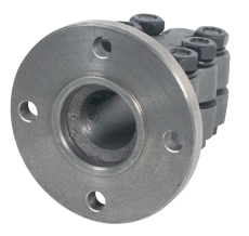 Stalen klemflens met centreerrand, &Oslash;35mm-as, center &Oslash;65mm, steek &Oslash;100mm (Yanmar) - 522235 72dpi - 522235