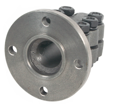 Stalen klemflens met centreerrand, &Oslash;30mm-as, center &Oslash;60mm, steek &Oslash;80mm (Volvo) - 522331 - 522331