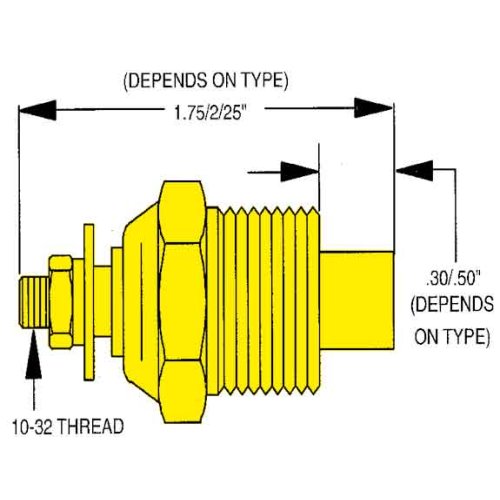 Water Temperature Sender Single Station, 1/8" Npt (Sw: 240-33 Ohm) (120-240&deg;F/50-115&deg;C) - 52320e010 72dpi - 52320E010