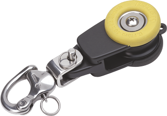 Antal Aluminium snatch block &Oslash;40mm, line &Oslash;12mm, met rubber bescherming - 549040 1 - 549040