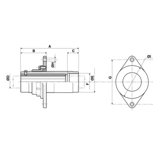 Bronzen buitenlager met contraflens, voor schroefas &Oslash;35mm & koker &Oslash;50mm - 562022 01 72dpi - 562022