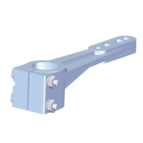 Aluminium roerarm voor roerkoning, &Oslash;30mm - 562130 72dpi - 562130