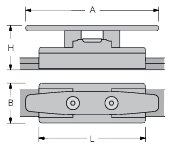 Antal Aluminium Verstellbare Klampe F&uuml;r T-Schiene 32x6, Stop Pin &Oslash;11mm - 622412 01 - 622412