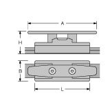 Antal Aluminium Verstellbare Klampe F&uuml;r T-Schiene 40x8, Stop Pin &Oslash;14mm - 623412 01 72dpi - 623412