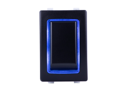 Sierra Waterdichte (IP68) HALO continue verlichte schakelaar; LED Blauw, SPDT, ON-OFF-ON - 64rk40640b 72dpi - 64RK40640B