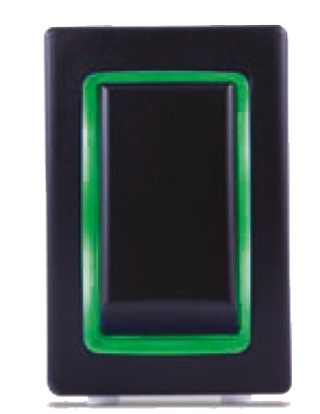 Sierra Waterdichte (IP68) HALO continue verlichte schakelaar; LED Groen, SPDT, ON-OFF-ON Dependent - 64rk40690g 72dpi - 64RK40690G