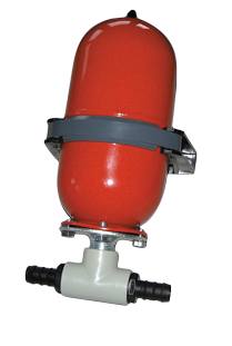 Johnson Pump Accumulator (expansietank), werkdruk max. 10bar, &Oslash;19mm (3/4"), &Oslash;145x270mm, stalen tank 2lL - 66093657202 - 66093657202