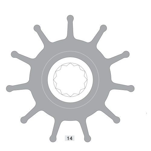 Johnson Pump Impeller 819B - 6609819b 01 72dpi - 6609819B