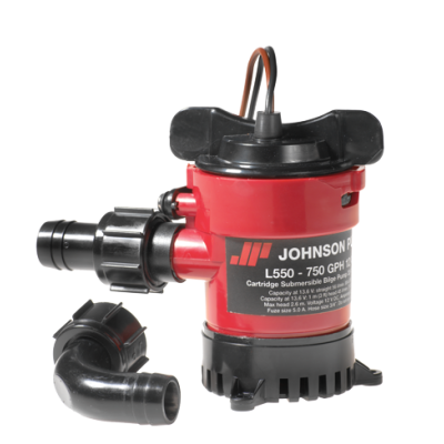 Johnson Pump L-serie bilgepomp (cartridge type) L750, 12V/3A, 73l/min, opvoerhoogte max. 2,6m - 6632175001 72dpi - 6632175001
