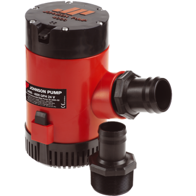 Johnson Pump L-serie bilgepomp L4000, 12V/15A, 252l/min, slangaansluiting 1-1/2" & 2" - 6632400001 72dpi - 6632400001