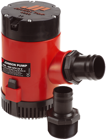 Johnson Pump L-serie bilgepomp L4000, 24V/7,5A, 252l/min, slangaansluiting 1-1/2" & 2" - 6632400002 72dpi - 6632400002