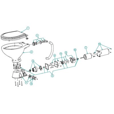 Johnson Pump Motor 24V voor toilet - 66814744902 72dpi - 66814744902