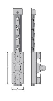 Antal Aluminium eindfitting voor T-rail 40x8 - 691341 b 72dpi - 691341/B