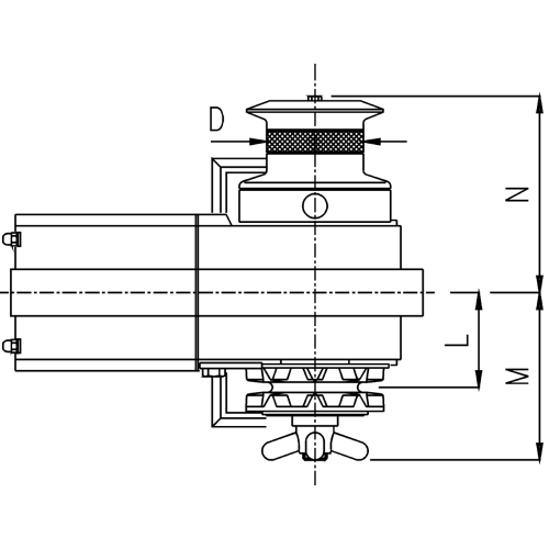 Lofrans Windlasses Ankerwinde Horizontal, Modell 'Cayman 88', 8mm, 24v, 1000w, Mit Spillkopf - 70938 01 72dpi - 70938