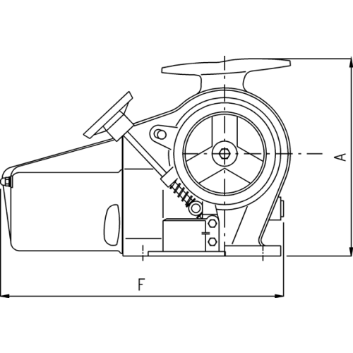 Lofrans windlasses Ankerlier horizontaal, model 'Falkon', 12mm, 12V, 1700W, met verhaalkop - 71132 01 72dpi - 71132