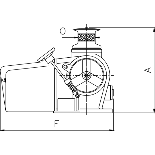 Lofrans Windlasses Ankerwinde Horizontal, Modell 'Titan B', 24v, 2300w, 2x Kettennu&szlig; 12-13 Din & 1x Spillkopf - 71232 01 72dpi - 71232