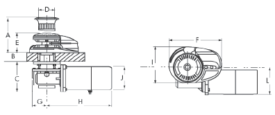 Lofrans windlasses Ankerlier verticaal, model 'Project X3', 12mm, 12V, 1700W, zonder verhaalkop - 72403 01 72dpi - 72403