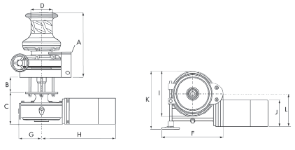 Lofrans windlasses Ankerlier verticaal 'Project X5', 12mm, 24V, 3000W, hydraulisch, met verhaalkop - 72621 01 72dpi - 72621