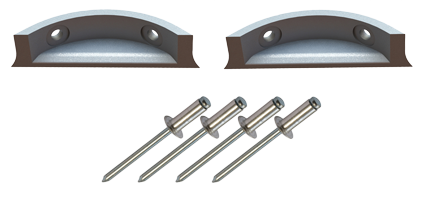 Go&iuml;ot Tradition Aluminum Latch (Pair Of 2), Rivets Supplied - 73101711 - 73101711