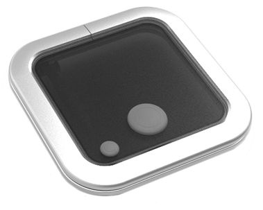 Go&iuml;ot Aluminum Hatches Model 'Opal 10', Satin, Dims. 314x314mm, Hole Size 260x260mm, Mounting Depth 15mm - 73106732 - 73106732