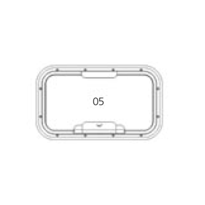 Go&iuml;ot Patrijspoort, openklapbaar, model 'Opal 05', voor wanddikte 5-33mm, buitenmaat 451x266mm - 73106930 1 - 73106930