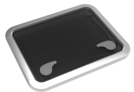 Go&iuml;ot Aluminum Hatches Model 'Opal 50', Satin, Dims. 561x431mm, Hole Size 507x377mm, Mounting Depth 15mm - 73115267 - 73115267