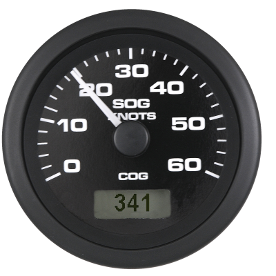 Premier Pro GPS snelheidsmeter 60 knopen, zwart met zwarte rand - 781372pdfe 72dpi - 781372PDFE