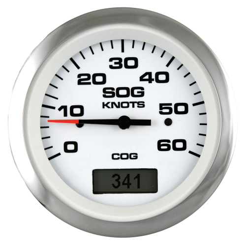 Lido Pro GPS snelheidsmeter 60 knopen, wit met RVS-rand - 781388pdfe 72dpi - 781388PDFE