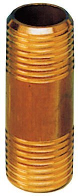 Messing verlengpijp, 3/8"x80mm, 2-zijden buitendraad - 9000530b 80 - 9000530B-80