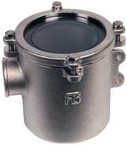 allpa Brons-Vernikkelde koelwaterfilters met RVS 316 zeef