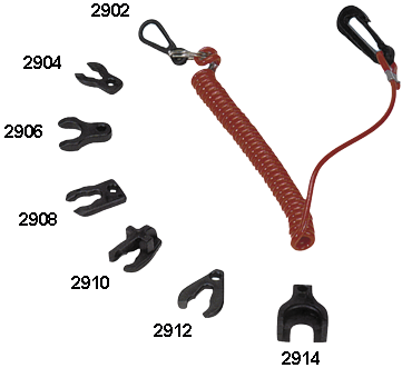 Noodstopclip met spiraalsnoer voor Yamaha/Selva 4-T - 9002912 1 - 9002912