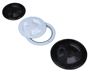 Kunststof Inspectieluik, &Oslash;170x130mm, zwart - 9004478 - 9004478