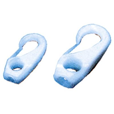 Nylon musketonhaak, 4mm, wit - 9004801 - 9004801