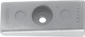 Zink anode Mercury/Mariner/Force/Honda outboard, Wedge (OEM 826134) - 9017023 - 9017023