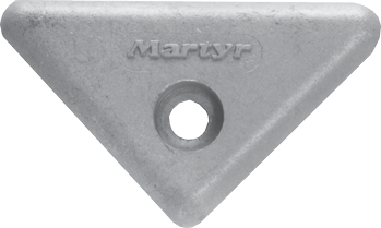 Magnesium anode Volvo Penta sterndrive, triangle voor 290/290DP/SX/DP-X (OEM 872193) - 9017038m - 9017038M