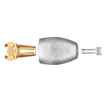 Zink anode Mercruiser/Sterndrive/Mercury outboard, Bravo 3 (>2003), prop nut assembly - 9017240 - 9017240