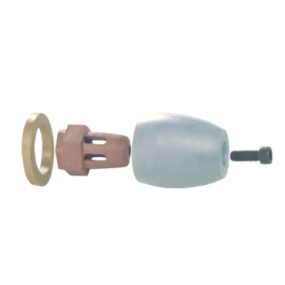 Zink anode Mercruiser/Sterndrive/Mercury outboard, alpha 1 & Bravo 1, prop nut assembly - 9017265 - 9017265